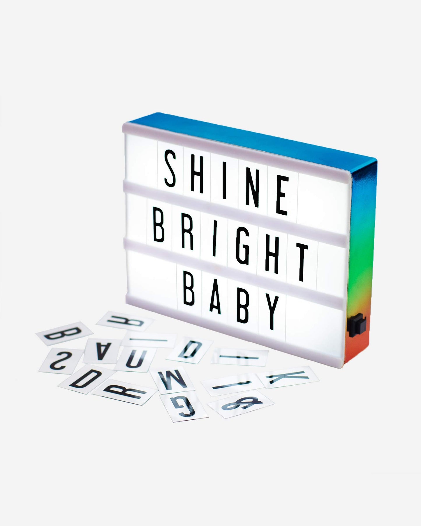 My Cinema Lightbox - XXL Letter Board 24" x 12" - 3 Modes Light Box Light Up Letter Sign - White LED Lightbox for Movie Theatre Decor - Letter Board Sign with 160 Letters, Numbers and Symbols