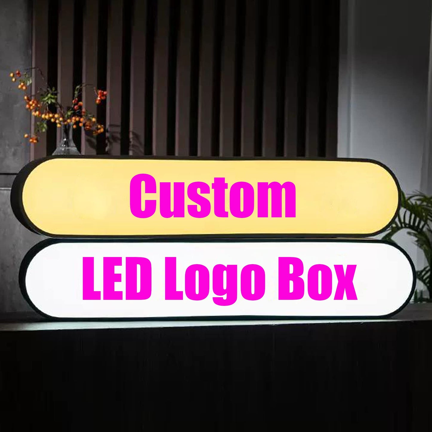 Personalized LED Light LOGO Box,Custom LED Light Box for Shop Bar Cafe Room Decor Wall Home Aesthetic Bedroom Christmas Party Birthday Wedding Gifts Letter Logo Signs
