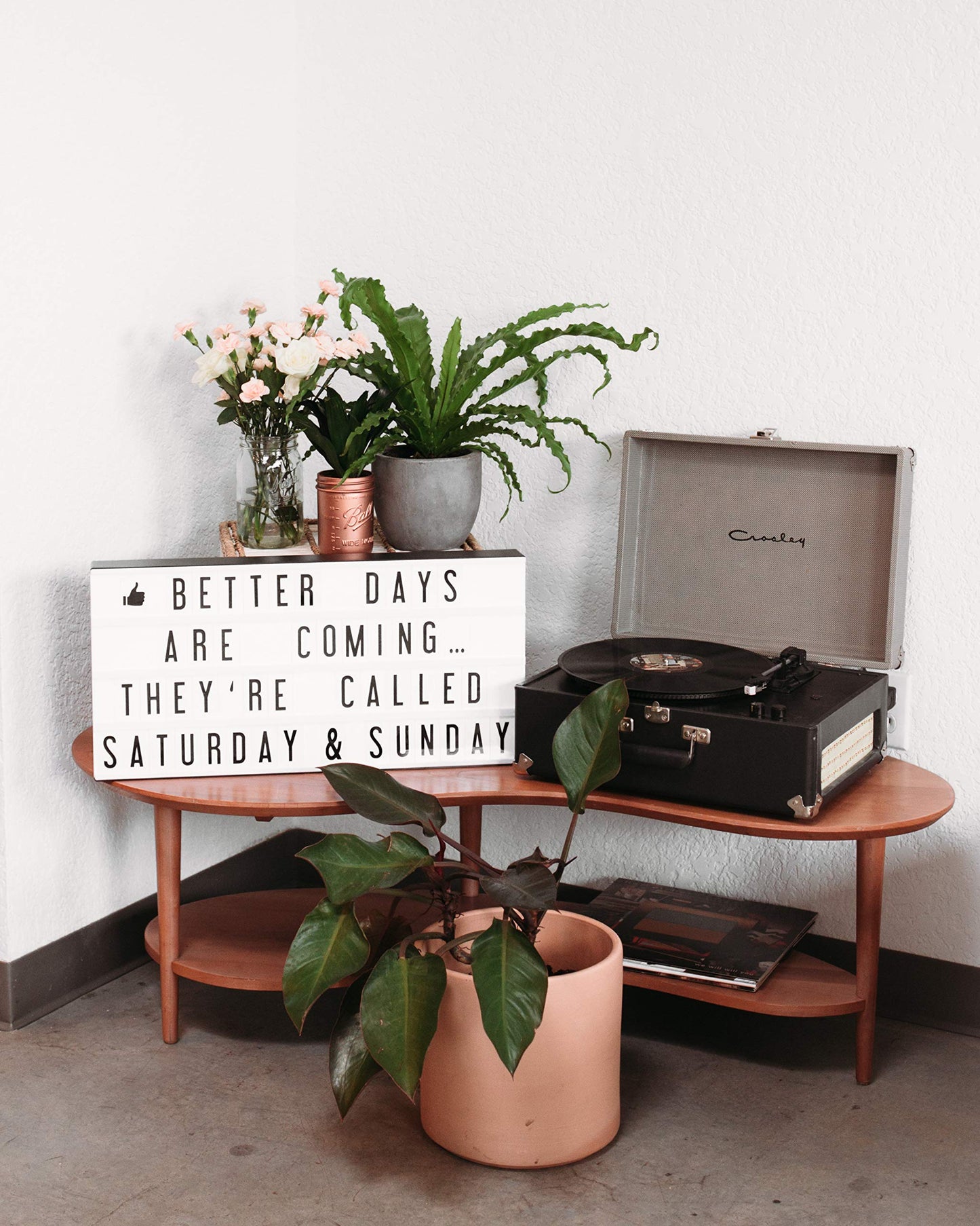 My Cinema Lightbox - XXL Letter Board 24" x 12" - 3 Modes Light Box Light Up Letter Sign - White LED Lightbox for Movie Theatre Decor - Letter Board Sign with 160 Letters, Numbers and Symbols